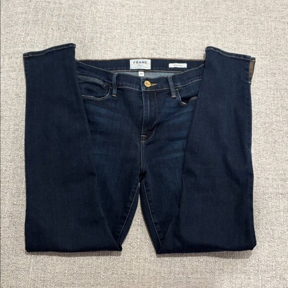 Frame Size 29 Dark Wash Le High Skinny Jeans - Picture 2 of 5